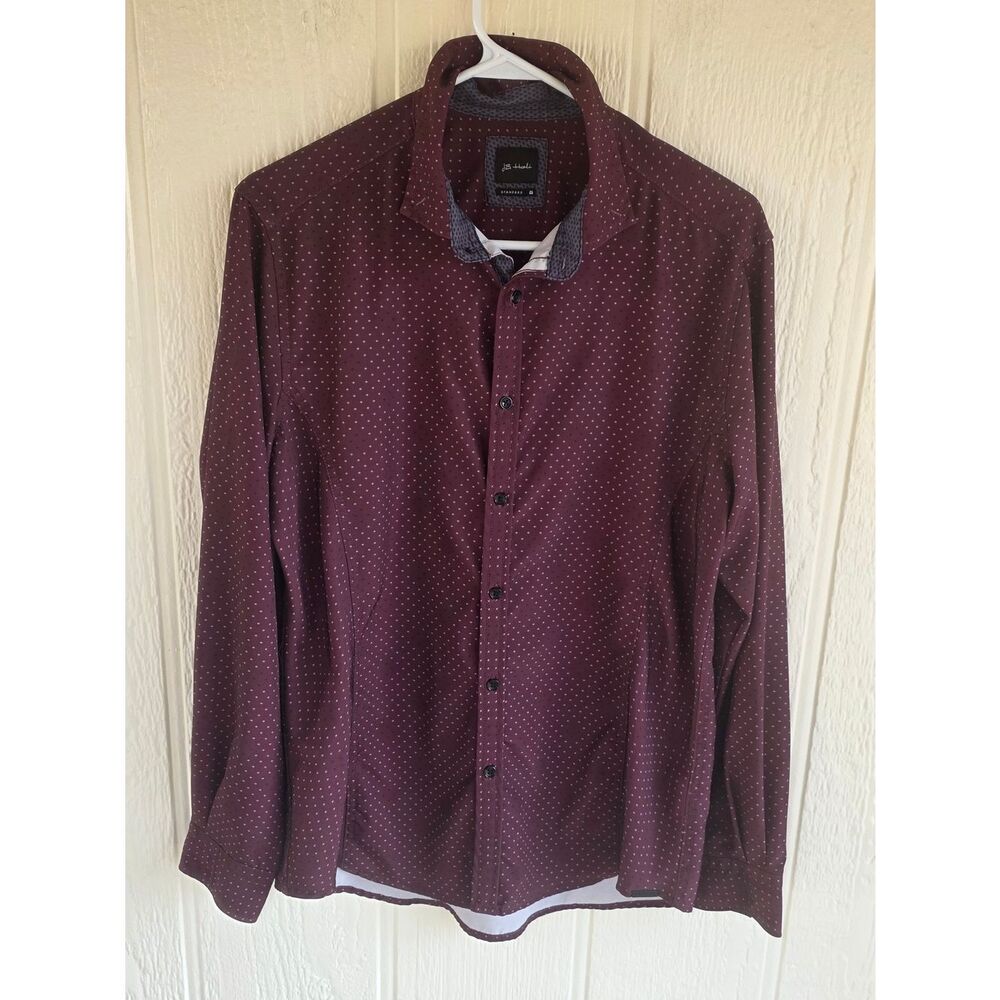 Men’s J.B. Holt By Buckle Burgundy Dot Button-Down Shirt
